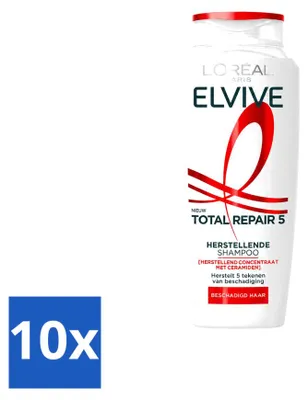 Produktbild von 10 x L'Oréal Paris Elvive Total Repair 5 Shampoo - 250 ml - Vorteilspackung - 10 Stücke