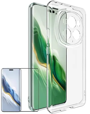 Immagine prodotto di Per Honor Magic 6 Pro Custodia in silicone TPU trasparente + curvo H9 vetro Carapace Film Custodia del telefono cellulare protezione