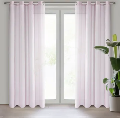 Produktbild von Gardine ESIM rosa 140x250 cm  Ösen Ösenvorhang