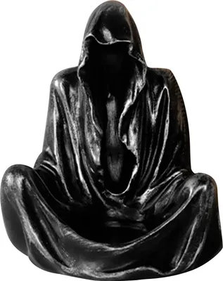 Produktbild von Halloween-Kerzenhalter, gruseliger Sensenmann aus Kunstharz, Skelett, menschliche Organstatue, Tisch-Teelichthalter für Zuhause, Büro, Küche, Kaminsims-Dekoration