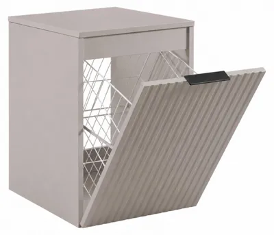 Produktbild von Hängender Badezimmerschrank mit Wäschekorb, Kaschmir / Platte Kaschmir