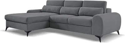 Produktbild von Ecksofa MILAN L - Links Eckcouch mit Schlaffunktion & Bettkasten - Dunkelgrau (Sereno694)