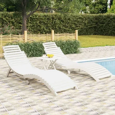 Image de Lits de jardin - Transats - Mobilier de jardin - Chaises longues - Fauteuils de relaxation - Bois d'acacia massif