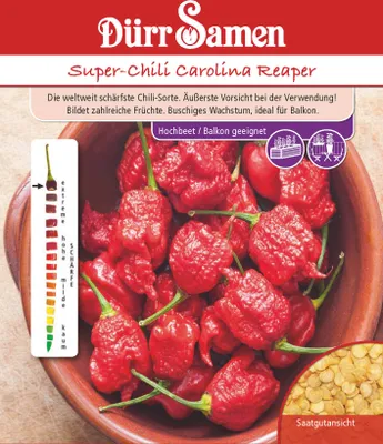 Produktbild von Super-Chili Carolina Reaper | Chilisamen von Dürr Samen