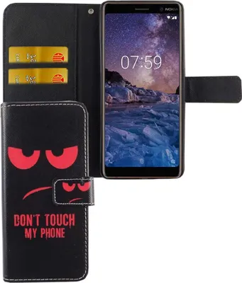 Produktbild von Handyhülle Tasche für Handy Nokia 7 Plus Dont Touch My Phone Rot