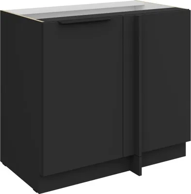 Produktbild von Verlängerter Eckschrank LUNARA – Breite 90 cm, schwarz