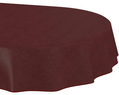 Produktbild von Tischdecke 140x180cm Oval Bordeaux DanceDirty abwaschbar Leinenoptik wetterfest Falschuni Modern mit Saumkante