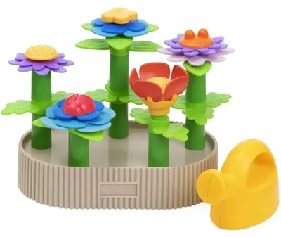 Image de Jeu de construction Chicco : pots de fleurs à emboîter