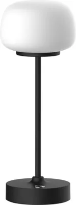 Immagine prodotto di Lampada da tavolo a LED ricaricabile RIMINI bianco e nero 2W, luce bianca calda 160 lm, metallo, dimensioni: 27,8 x 10,6 x 10,6 cm, IP20, Polux