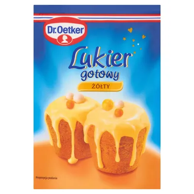 Produktbild von Dr Oetker Fertigglasur Gelb 100g Dekorglasur für Kuchen