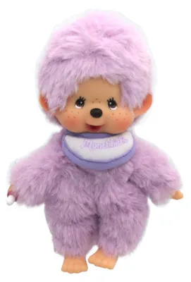 Produktbild von Junge Lila | 13 cm | Monchhichi Color Puppe | mit lilafarbenem Lätzchen
