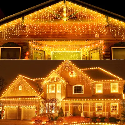 Produktbild von Lichterkette, 5 Meter lang, 200 LEDs, für Innen- und Außenbereich, mit Timer und 8 Modi