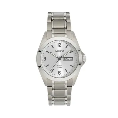 Produktbild von Adora Herren Armbanduhr Ø 38mm Titan Datum Faltschließe 10 BAR