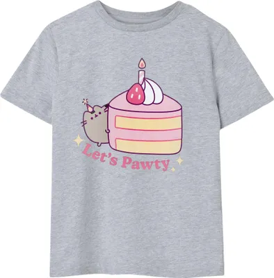 Obrázek produktu pro Pusheen - Tričko "Let's Pawty" pro dívky NS7644 (158-164) (strakatá šedá)
