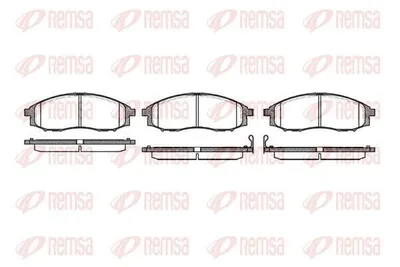 Produktbild von REMSA Bremsbeläge Satz Vorne Bremsklötze für NISSAN NAVARA (D22) 0748.02