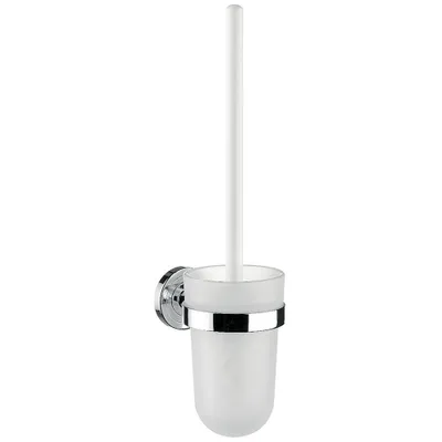 Produktbild von EMCO Toilettenbürstengarnitur POLO Behälter Kunststoff, Bürstengriff weiß chrom