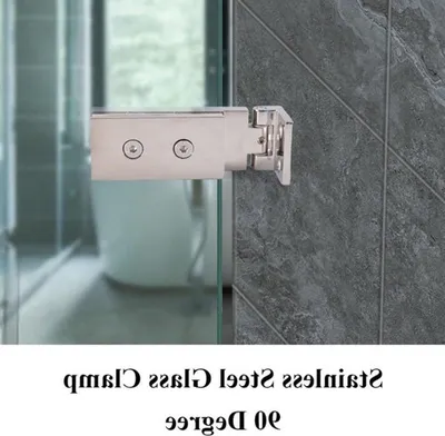 Edelstahl Scharnier für Duschkabine 6mm-12mm, 180 Grad Drehtür Scharniere, langlebig und korrosionsbeständig