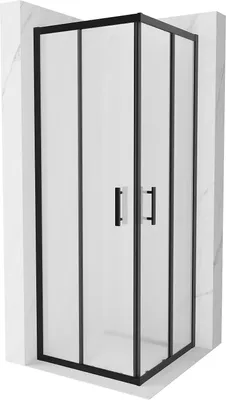 Immagine prodotto di Mexen Rio cabina doccia quadrata 70 x 70 cm, satinata, nera - 860-070-070-70-30