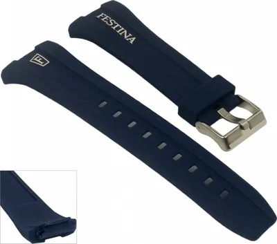 Produktbild von Festina Ersatzband Uhrenarmband Kautschuk Band Blau für F6716/2 F6716 F6715