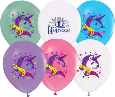 Image de Ballons licorne 12" 5pcs Godan