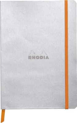 Image de Rhodiarama flexi Blattes Carnet de notes A5 80 feuilles lignées papier ivoire 90g, argenté