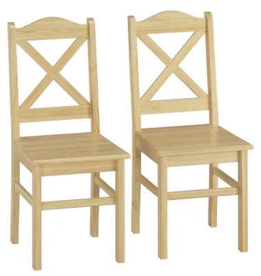 Produktbild von Küchenstuhl Massivholzstuhl Esszimmerstuhl Kiefer 2x Stühle 90.71-20-D