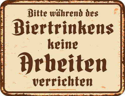 Produktbild von Original RAHMENLOS Deko Blechschild für die trinkfreudige Werkstatt