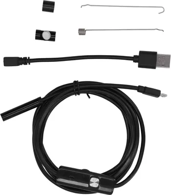 Imagen del producto de Endoscopio industrial USB con 6 luces LED, cámara de inspección con sonda de 7 mm, resistente al agua (IP67)