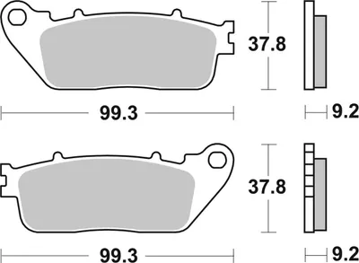 Produktbild von sbs Bremsbeläge Satz Hinten 862HF