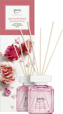 Produktbild von ipuro ESSENTIALS lovely flowers, Duftflasche, Schilfaroma-Diffusor, 0,2 l