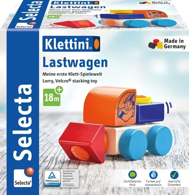 Produktbild von Selecta Kleinkindwelt Klettini® Holz Lastwagen Klett-Stapelspielzeug 6 Teile 62080