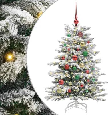 Image de vidaXL Arbre de Noël artificiel pliable Blanc 120 cm PE et PVC