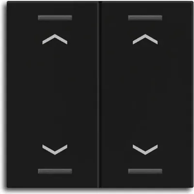 Image de MDT Bascule pour bouton-poussoir KNX Light 55, double, store, noir mat, 1 pièce.