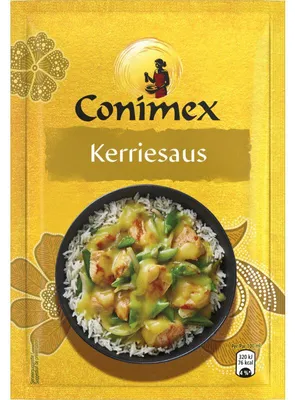 Produktbild von Conimex Kerriesaus 40g – Aromatische Curry-Sauce für asiatische Gerichte