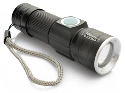 Obrázok produktu pre Akumulátorová LED baterka s XPE LED 400 mAh – 3 režimy, 120 lumenov, 6500 K, čierna