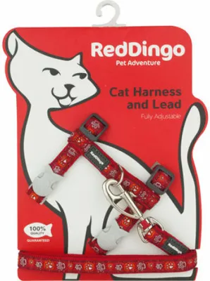 Zdjęcie produktu dla Szelki dla kota TicWatch Style Red Strap Animal Footprint