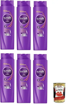 Produktbild von 6x Sunsilk Perfekt Glatt Shampoo 250ml + Italian Gourmet polpa 400g