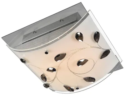 Immagine prodotto di Plafoniera LED, metallo, vetro con cristalli, L 30 cm