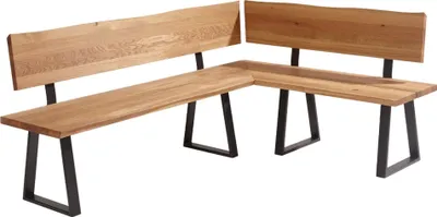 Produktbild von Eckbank Massivholz Deana 201 x 151 x 87 Küchenbank Holz massiv Wildeiche 12103-201151