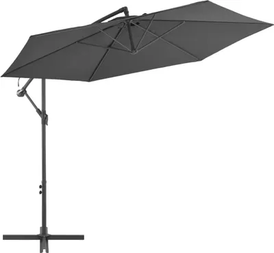Produktbild von The Living Store Ampelschirm mit Alu-Mast 300 cm Anthrazit