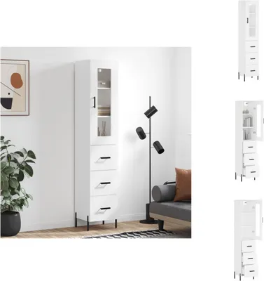 Produktbild von vidaXL Highboard Weiß 34,5x34x180 cm Holzwerkstoff -  Sideboards