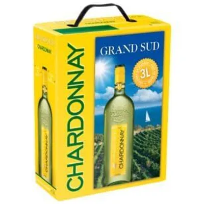 Produktbild von Grand Sud Chardonnay Weißwein 12.5% vol., Bag in Box 4er Pack (4 x 3 l)