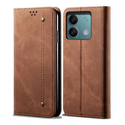 Obrázek produktu pro Pouzdro pro Xiaomi Redmi Note 13 5G, Kožené Peněženkové Pouzdro s Magnetickým Uzavíráním a Stojánkem hnědé