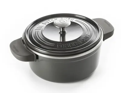Obrázek produktu pro GreenPan Featherweights Kulatý hrnec s nepřilnavým povrchem, 22 cm/3,3 litru, bez PFAS, šedý