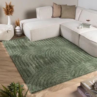 Zdjęcie produktu dla Dywan skandynawski – Lova Arches Zielony