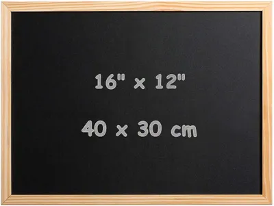 Imagen del producto de Pizarra para pared, tamaño A3, con marco de madera, 40x30 cm, ideal para la cocina