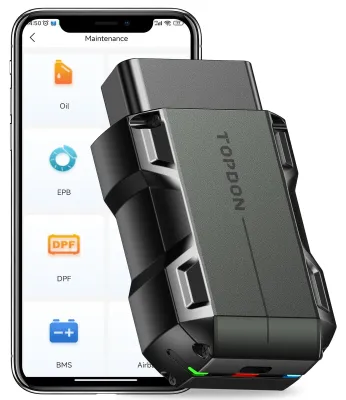 Produktbild von TOPDON Topscan OBD2 Diagnosegerät, Bluetooth OBDII Diagnosewerkzeug für All Syst