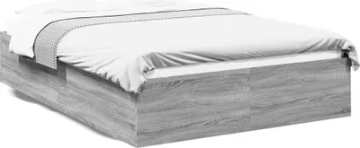 Zdjęcie produktu dla vidaXL Rama łóżka szara Sonoma 150x200 cm materiał drewnopochodny
