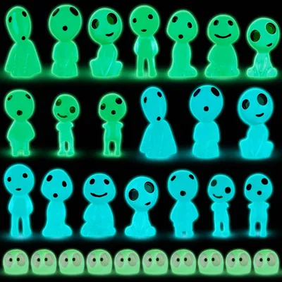 30 leuchtende Waldgeister Miniatur Baumelfen Figuren