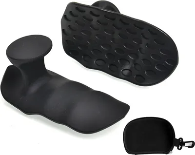 Produktbild von 1 Paar/1 Set rutschfeste Silikon-Trainingsgriffe für Damen und Herren, Handflächenschutz, Gewichtheben, Kurzhanteln, Kreuzheben, Klimmzüge, Fitness-Training, fingerlose Handschuhe